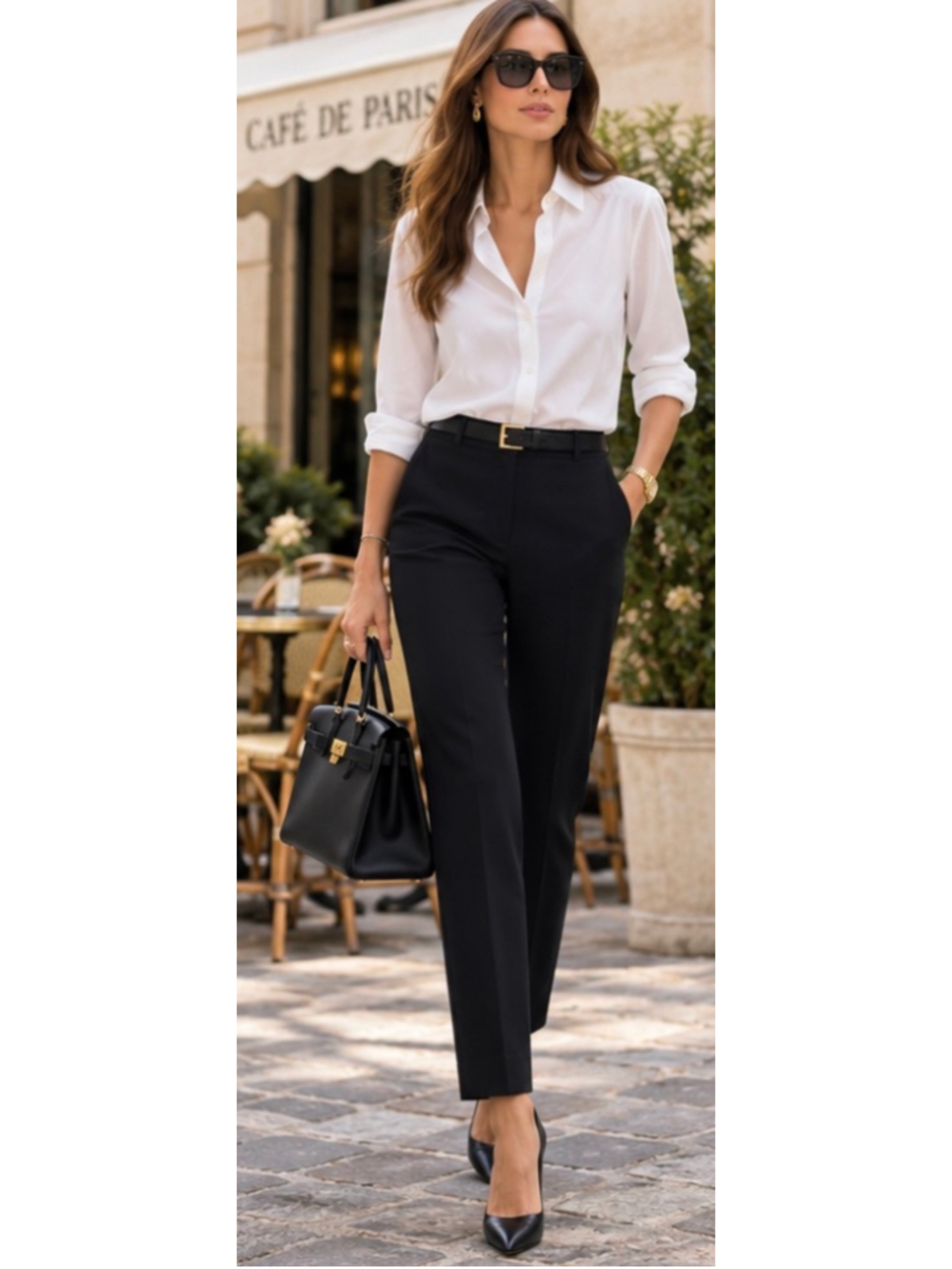 Women's Balenciaga Black Trousers Size 8 French Luxury New!